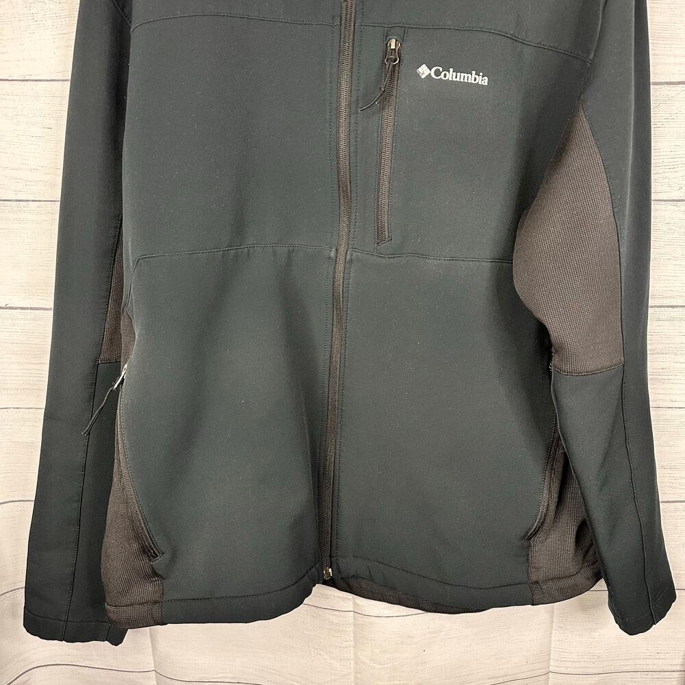 Columbia Mens size XXL Ascender Softshell Full Zip Jacket Black 1719611 OmniHeat - Picture 4 of 9